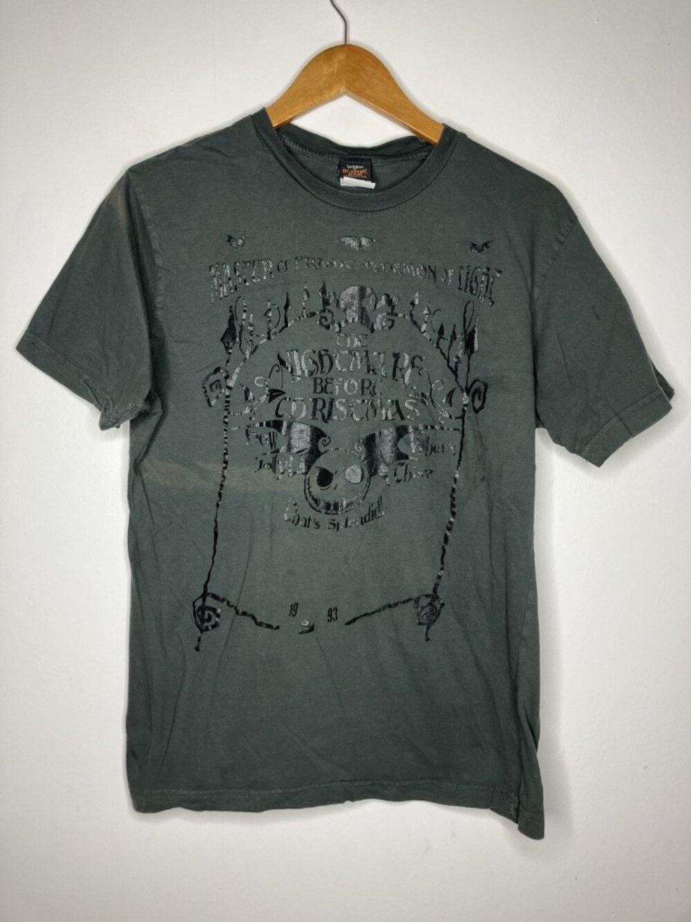 Nightmare Before Christmas Jack Skellington T-Shirt Mens Large FLAWED READ